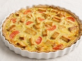 Tarte rustique à la tomate et tofu fumé