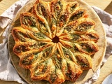 Tarte soleil apéro express au pesto et parmesan