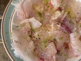 Carpaccio de bar au citron vert et piment d’espelette