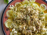 Salade de concombre, feta et zaatar