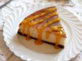 Cheesecake à la vanille et coulis de mangue vanillé :