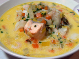 Fiskesuppe, soupe de poisson norvégienne