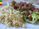 Salade de boulghour et salade de tomates Ethiopiennes
