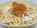 Spaghettis, sauce tomates fraîches provençale