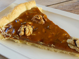 Tarte aux noix, caramel fondant