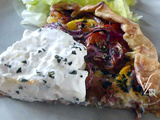 Tarte aux tomates anciennes, burrata