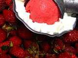 Glace fraises et yaourt