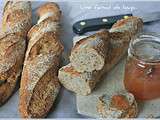 10 points essentiels pour réussir son pain, baguettes à la farine d'épeautre et graines de sésame