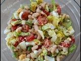 Salade composée aux haricots blancs et avocats