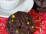Biscuits chocolat-fleur de sel et pistaches