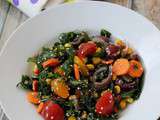 Salade de chou kale et crudités