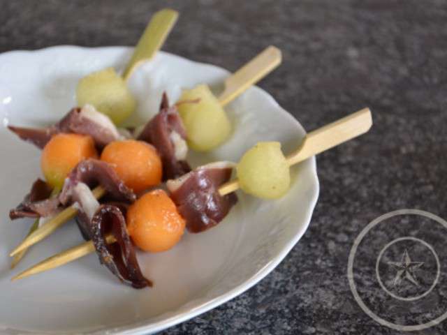 Recettes de Magret de canard séché et Melon
