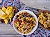 Salade Tex-Mex et chips de tortillas - Une ribambelle d'histoires