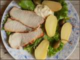 Salade tiède au porc sauce aux anchois