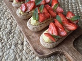 Barquettes fraises sur dacquoise