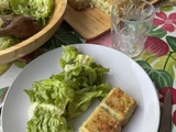 Brownie sale aux courgettes et lardons
