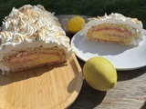 Buche roule citron framboises meringue