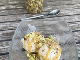Glace orientale fleur d'oranger cardamome pistache miel