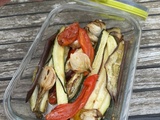 Legumes a l'escalivade catalane marines sous vide