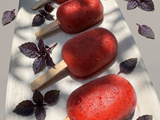 🍓 Mini magnums sorbet fraise & basilic 🌿
