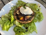Tarte aubergines, poivrons et tapenade