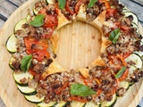 Tarte aux legumes et saucisse de toulouse