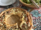 Tarte couronne tomates moutarde chevre
