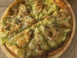 Tarte fine au pesto courgettes chevre basilic du jardin