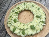 Tarte fraicheur fromage frais concombre pesto