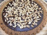 Tarte renversee cookie et ganache chocolat cacahuetes