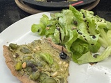 Tartes aux feves et pesto