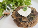 Tatins de champignons ail et basilic mozzarella