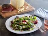 Salade d’asperges, fromage Asagio et Speck