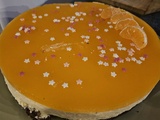Bavarois a la clementine sur son sable au chocolat