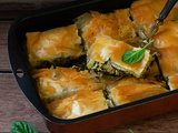 Spanakopita / feuilleté aux épinards grec (végétarien, vegan)