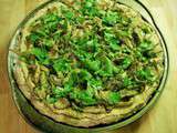 Pizza crémeuse aux champignons (pâte express)