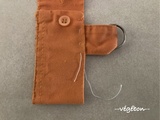 Coudre un porte-monnaie en récup dans une manche de chemise