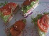 Sandwich végétalien crudités-chorizo