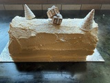 Bûche de Noël crème au beurre café biscuit clémentine