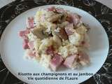 Risotto aux champignons et au jambon