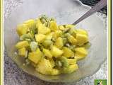 Salade de fruits ananas, kiwi et gingembre