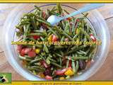 Salade de haricots verts très colorée