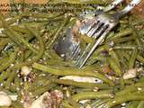 Salade tiède de haricots verts parfumée par le sel gomasio