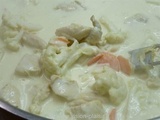 Blanquette de poulet, carottes et chou-fleur
