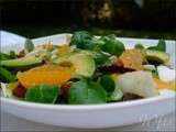 Salade pour passer au printemps (Avocat, orange et dattes)