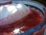 Soupe de fraises au pesto