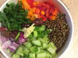 Nourish Bowl| Salade de lentilles et riz étuvé aux crudités d’été