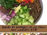 Nourish Bowl| Salade de lentilles et riz étuvé aux crudités d’été