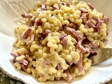 Coquillettes au Bacon et Vache Qui Rit