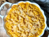 Gratin de pâtes au potimarron et comté